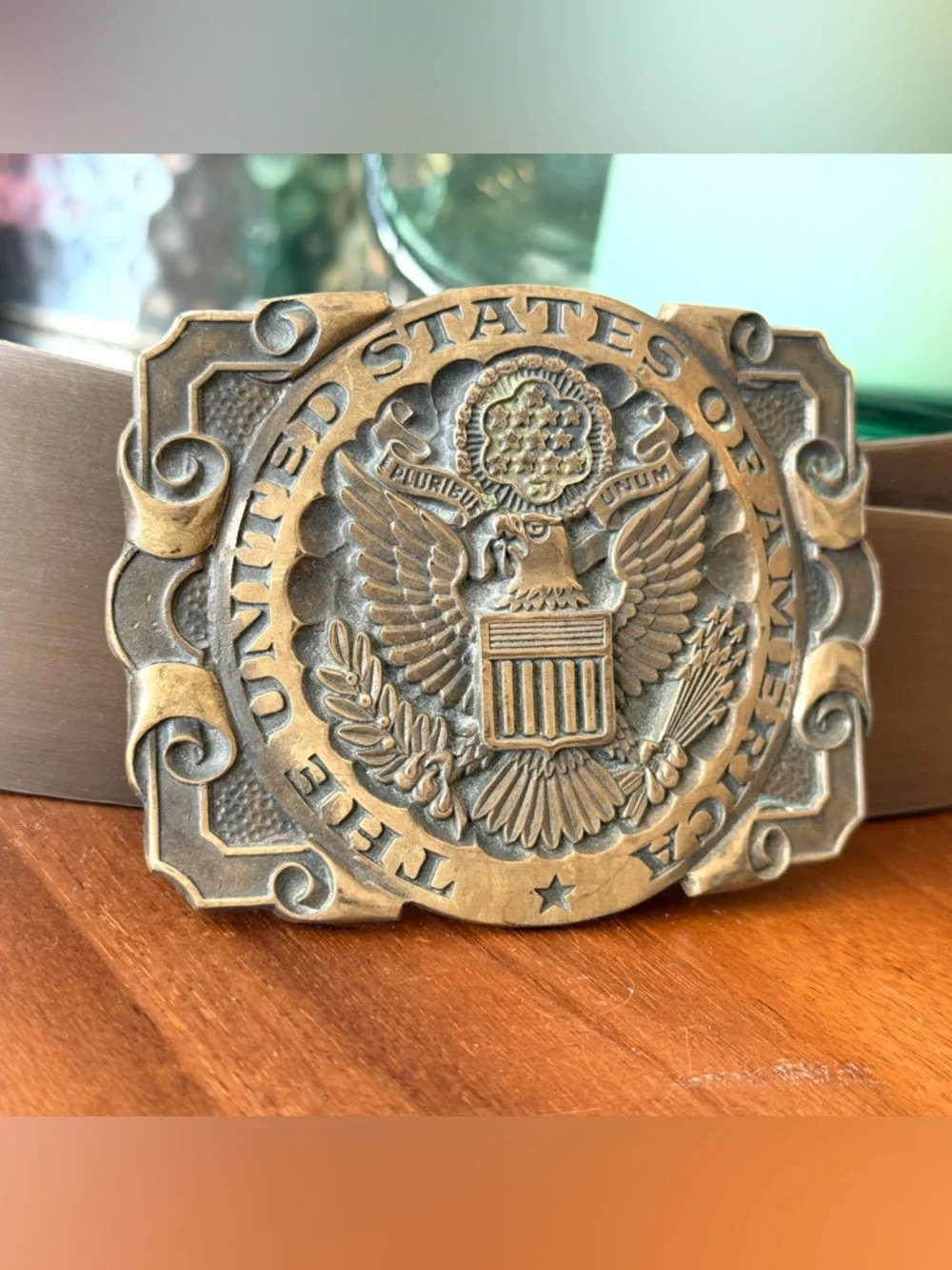 Brass United States Seal Belt Buckle